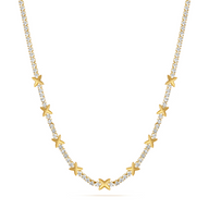 Crystal Fixed Charm Necklace (Gold)