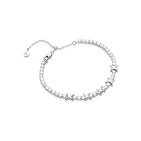 Crystal Fixed Charm Bracelet (Silver)