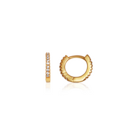 Moon and Back Moon Huggie Earring Set (Gold)