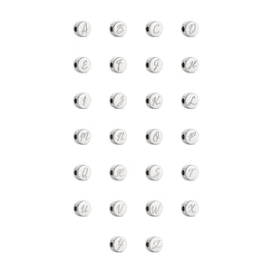 Script Initial Bracelet Charm (Silver)