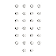 Script Initial Bracelet Charm (Silver)