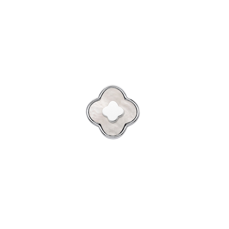 Pearl Clover Charms (Silver) - Clover