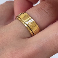 Custom Stamped Fidget Ring (Gold)