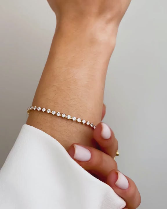 Tennis Bracelet (Gold)