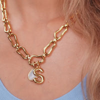 Molten Initial Necklace (Gold)