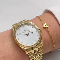 Gold Pearl Link Belgravia 36 Watch