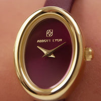 Monroe Burgundy Leather Watch