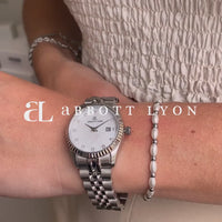 Mini Silver Pearl Link Belgravia 30 Watch