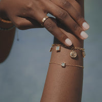 Amazonite Stone Little Luxe Bracelet (Gold)