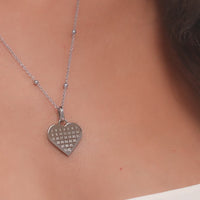 Custom Heart Calendar Necklace (Silver)