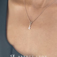 Lowercase Initial Fine Chain Necklace (Rose Gold)