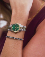 Mini Two Tone Emerald Link Belgravia 30 Watch