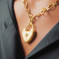 Photo Love Locket Necklace (Gold)