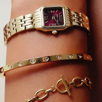 Essence Watch & Crystal Bracelet Set (Gold)