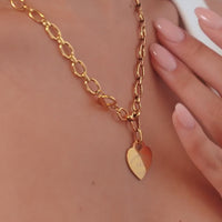 Oval Link Chain Necklace (Gold)