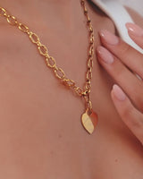 Oval Link Chain Necklace (Gold)