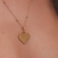 Custom Heart Calendar Necklace (Gold)