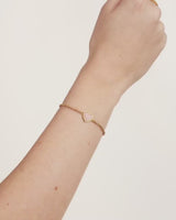 Rose Quartz Heart Bracelet (Gold)
