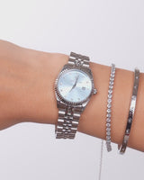 Silver Link Blue Belgravia 30 Watch