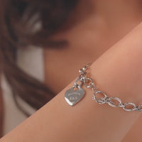 Oval Link Chain Bracelet (Silver)