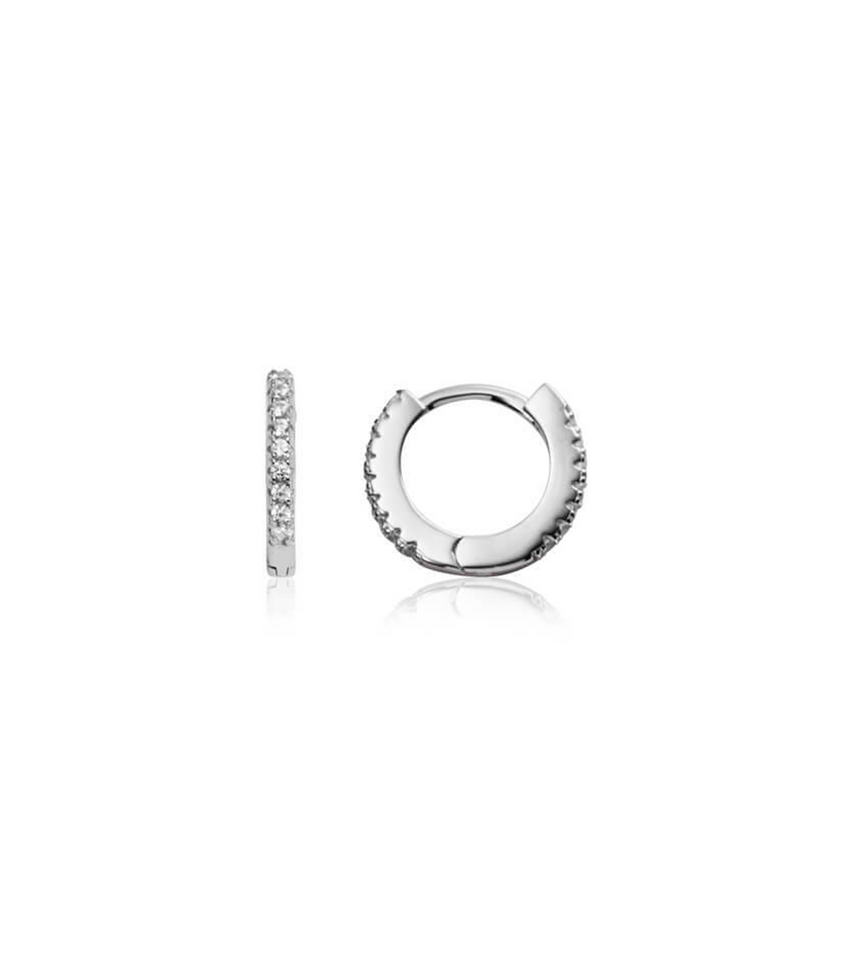 Moon and Back Moon Huggie Earring Bundle (Silver)