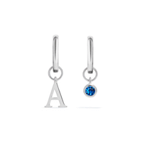 Stories Huggie Hoop Charms (Silver)