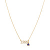 Sterling Silver Crystal Date Necklace (Gold)