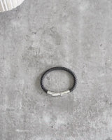 Black Moonstone Bracelet Bead (Silver)