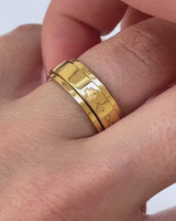 Custom Stamped Fidget Ring (Gold)