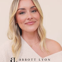 Mini Letter Sphere Chain Necklace (Rose Gold)