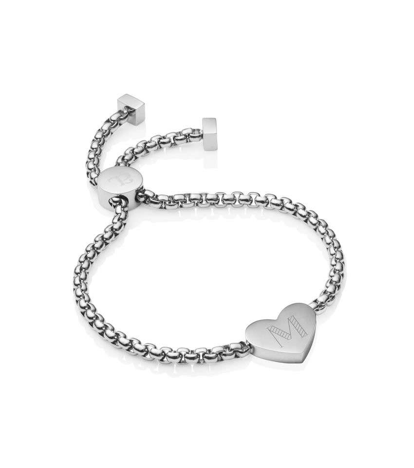 Personalize Heart Bracelet (Silver)