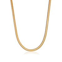 Snake Chain Necklace 18 in (Gold)