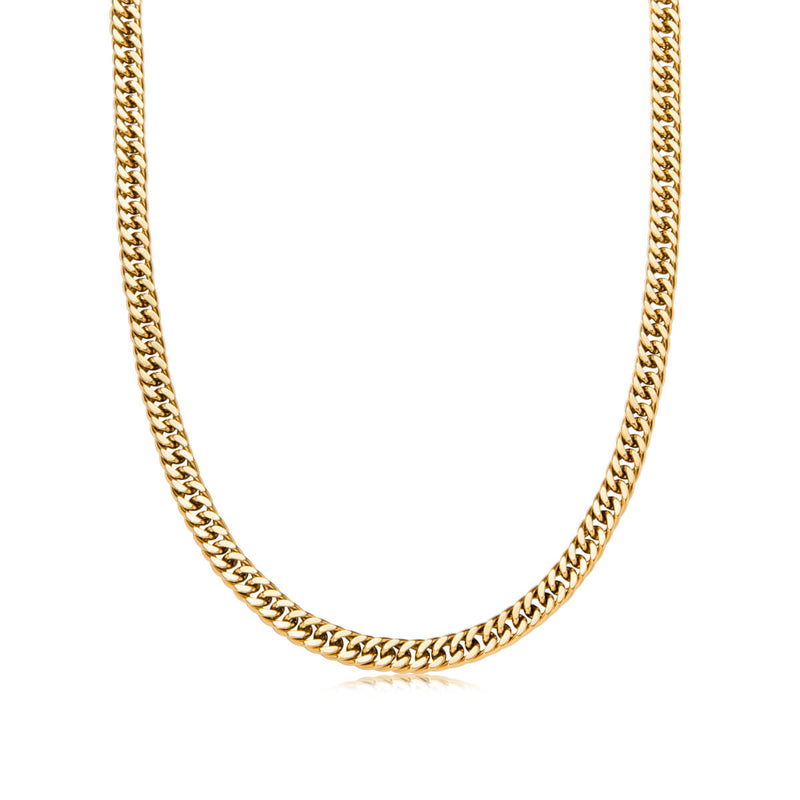 Curb Chain Necklace 16 in (Gold)