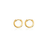 Sterling Silver Huggie Hoop Earrings (Gold)
