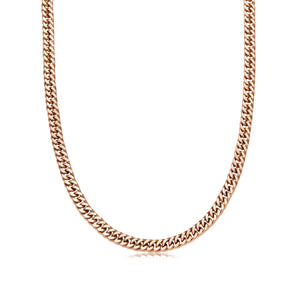 Curb Chain Necklace 18 in (Rose Gold)