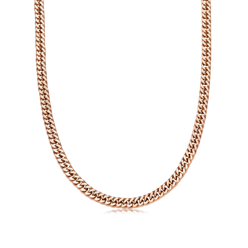 Curb Chain Necklace 18 in (Rose Gold)
