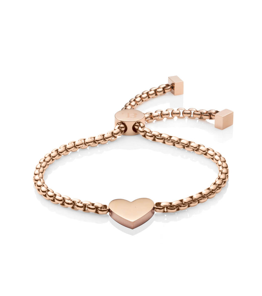 Personalize Heart Bracelet (Rose Gold)