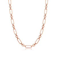 Figaro Chain Necklace (Rose Gold)