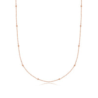 Sphere Chain Necklace (Rose Gold)
