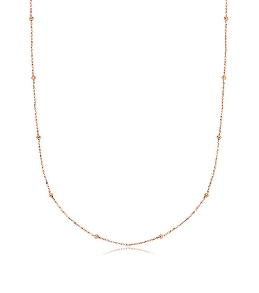 Sphere Chain Necklace (Rose Gold)