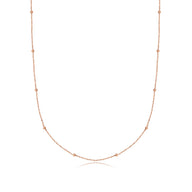 Sphere Chain Necklace 20 in (Rose Gold)