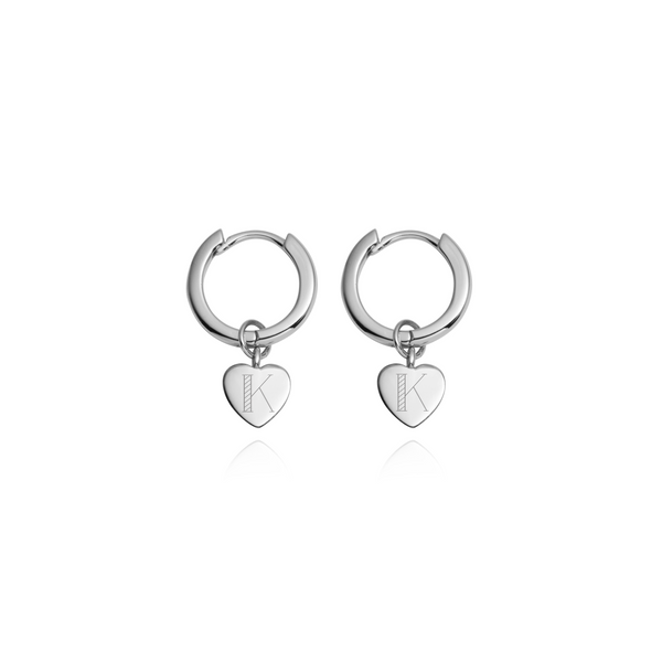 Platinum & Diamond Heart Earrings JL PT E 168