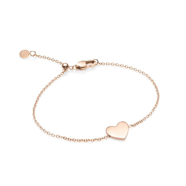 Birthstone & Little Luxe Letter Bracelet - Rose Gold
