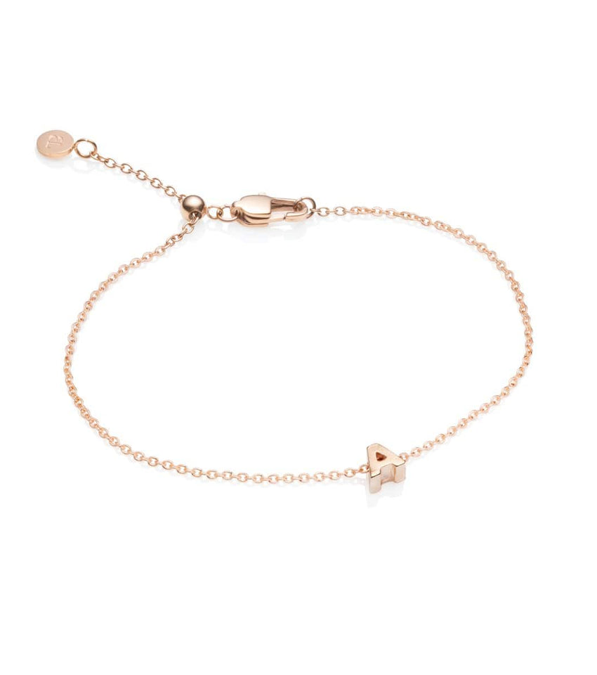 Initial Bracelet (Rose Gold)