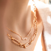 Figaro Chain Necklace (Rose Gold)
