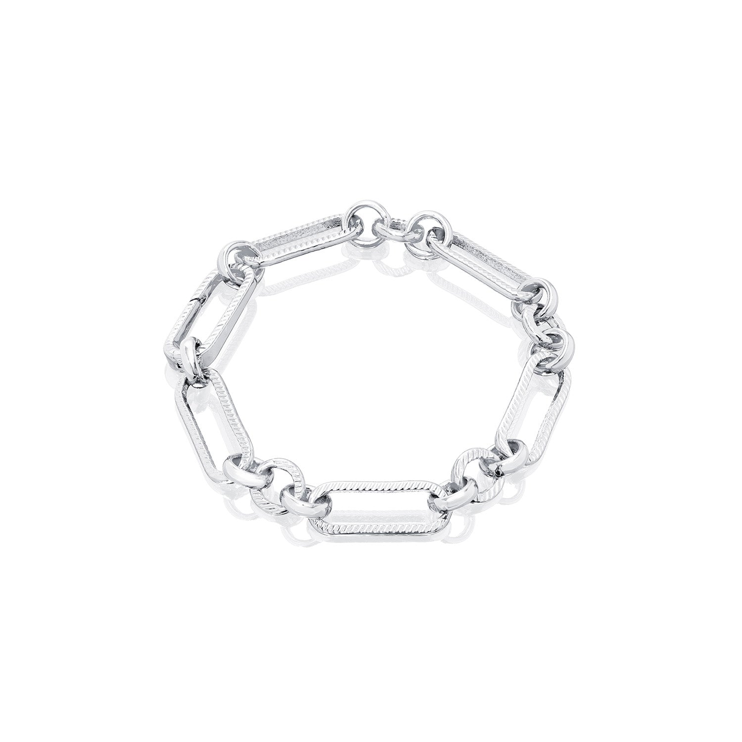 【Abbott Lyon】Letter & Birthstone Figaro Chain Bracelet 2色 Letter & Birthstone Figaro Chain Bracelet (Gold)