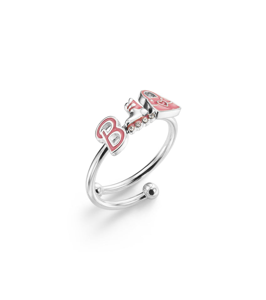 Barbie Fixed Charm Ring (Silver)
