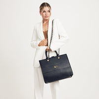 Black/Gold Icon City Tote Bag