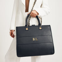 Black/Gold Icon City Tote Bag
