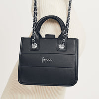 Black/Silver Mini Tote Bag